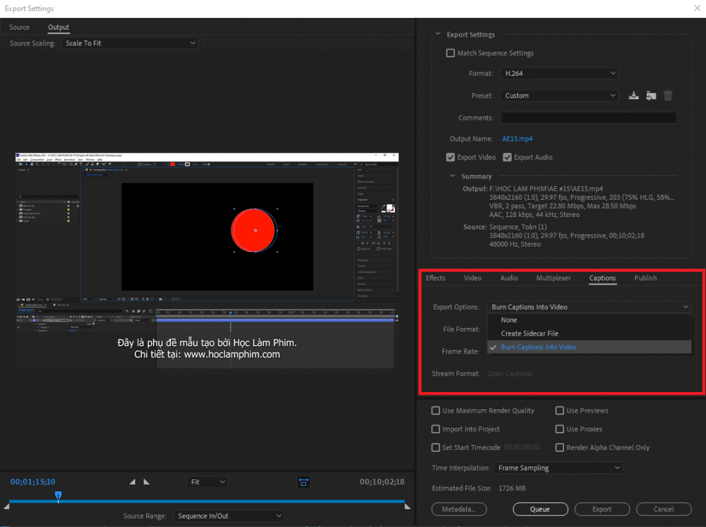 Cách thêm phụ đề, tiêu đề với Captions trong Adobe Premiere Pro 14